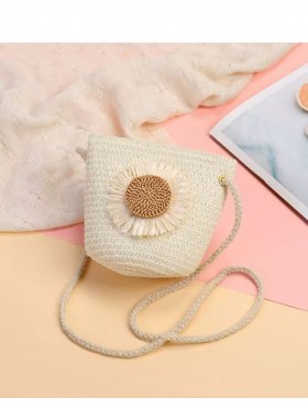 Kid's Crochet Mini Bag W/ Flowers